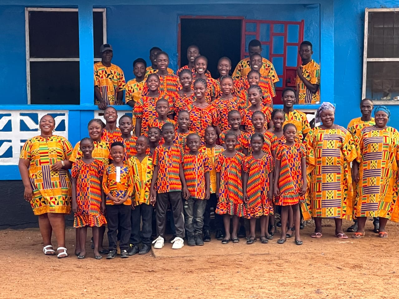 Founder with children